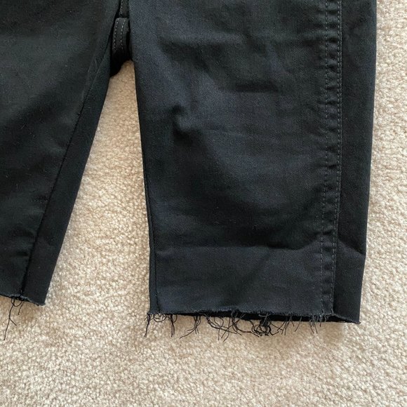 Free People W 24 So Chic Biker Shorts Raw Edge Fringe Hem - Picture 6 of 10